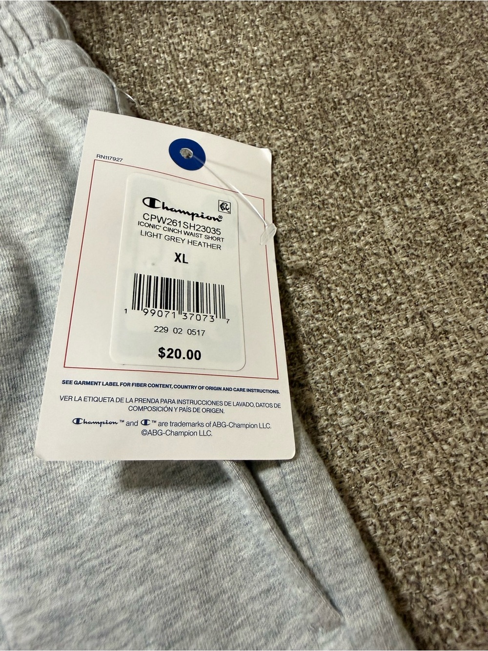 Champion Women's Heather Gray Athletic Jersey Shorts - Picture 2 of 4